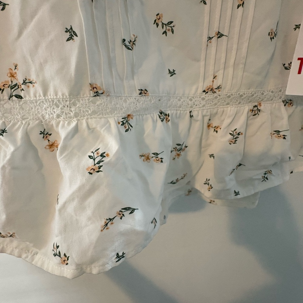 H&M Celebrity Pink White Floral Blouse - Picture 4 of 8